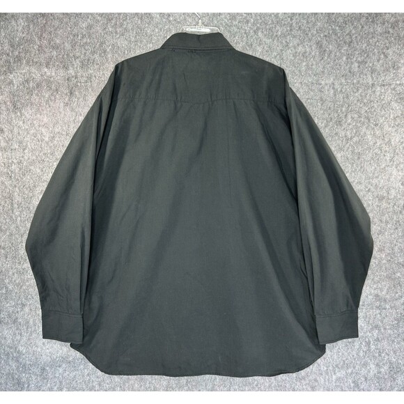 VTG High Noon Pearl Snap Western Shirt Men's XL Cow Skull Embroidered Black - Picture 6 of 10